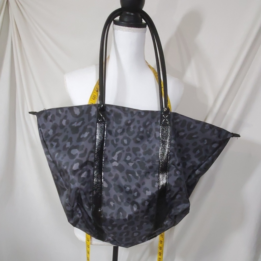 Leopard print black bag